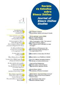 Revista de estudios sobre Blasco Ibáñez = Journal of Blasco Ibáñez studies. Núm. 1, 2012 | Biblioteca Virtual Miguel de Cervantes