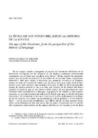La época de los novatores, desde la historia de la lengua / Pedro Álvarez de Miranda | Biblioteca Virtual Miguel de Cervantes