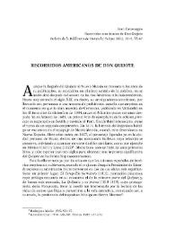 Recorridos americanos de Don Quijote / Jean Canavaggio | Biblioteca Virtual Miguel de Cervantes
