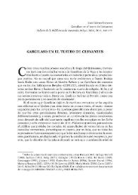Garcilaso en el teatro de Cervantes / Luis Gómez Canseco | Biblioteca Virtual Miguel de Cervantes