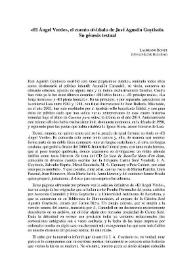 "El Ángel Verde", el cuento olvidado de José Agustín Goytisolo. Su génesis textual / Laureano Bonet | Biblioteca Virtual Miguel de Cervantes