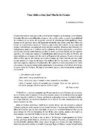 Una visita a don José María de Cossío / Luis González Nieto | Biblioteca Virtual Miguel de Cervantes