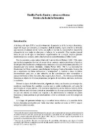 Emilia Pardo Bazán y otras escritoras frente a la lectura femenina / Carmen Servén Díez | Biblioteca Virtual Miguel de Cervantes