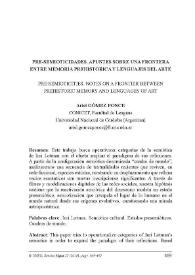 Pre-semioticidades. Apuntes sobre una frontera entre memoria prehistórica y lenguajes del arte / Ariel Gómez Ponce | Biblioteca Virtual Miguel de Cervantes