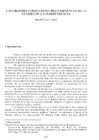 Las grandes colecciones documentales de la Guerra de la Independencia / Ana M.ª Freire López | Biblioteca Virtual Miguel de Cervantes