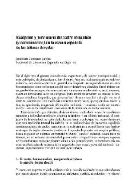 Recepción y pervivencia del teatro romántico (y decimonónico) en la escena española de las últimas décadas / José Luis González Subías | Biblioteca Virtual Miguel de Cervantes