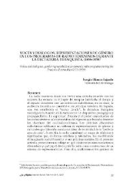 Voces y diálogos. Representaciones de género en los programas de radio femeninos durante la dictadura franquista (1939-1959) / Sergio Blanco Fajardo | Biblioteca Virtual Miguel de Cervantes