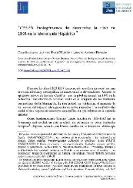 Dossier. Prolegómenos del derrumbe de la crisis de 1804 en la Monarquía Hispánica / Álvaro París Martín y Andoni Artola Renedo | Biblioteca Virtual Miguel de Cervantes