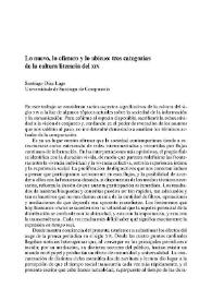 Lo nuevo, lo efímero y lo ubicuo: tres categorías de la cultura literaria del XIX / Santiago Díaz Lage | Biblioteca Virtual Miguel de Cervantes