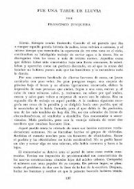Fue una tarde de lluvia / por Francisco Junquera | Biblioteca Virtual Miguel de Cervantes