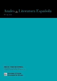 Anales de Literatura Española. Núm. 35, 2021 | Biblioteca Virtual Miguel de Cervantes