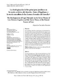 La ideologización de los principios jurídicos en la teoría soviética del derecho. Entre el legalismo y la teoría estatalista de las fuentes formales del derecho / Alejandro González Monzón | Biblioteca Virtual Miguel de Cervantes