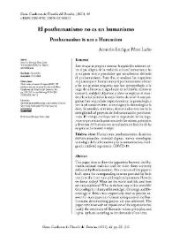 El posthumanismo no es un humanismo / Antonio Enrique Pérez Luño | Biblioteca Virtual Miguel de Cervantes