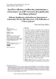 Equilibrio reflexivo y justificación: ¿intuicionismo o coherentismo? (en el 50º aniversario de la publicación de "A Theory of Justice") / Emilio José Rojas Molina | Biblioteca Virtual Miguel de Cervantes