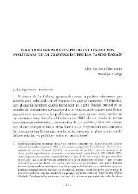 Una tribuna para el pueblo: contextos políticos de "La Tribuna" de Emilia Pardo Bazán / Álex Alonso Nogueira | Biblioteca Virtual Miguel de Cervantes
