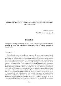 "Altérité" y convivencia: la lucha de clases en "La Tribuna" / Denis Vigneron | Biblioteca Virtual Miguel de Cervantes