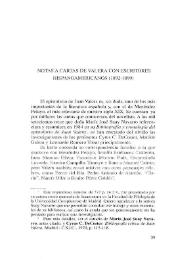 Notas a cartas de Valera con escritores hispanoamericanos (1892-1899) / Manuel Camarero | Biblioteca Virtual Miguel de Cervantes