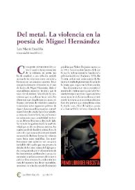 Del metal. La violencia en la poesía de Miguel Hernández / Luis Martín Estudillo | Biblioteca Virtual Miguel de Cervantes