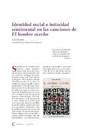 Identidad social e intimidad sentimental en las canciones de "El hombre acecha" / Laura Scarano | Biblioteca Virtual Miguel de Cervantes