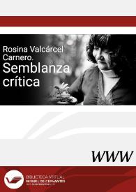 Rosina Valcárcel Carnero. Semblanza crítica / Elena Zurrón Rodríguez | Biblioteca Virtual Miguel de Cervantes