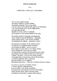 Cinco poemas / por Leopoldo Lovelace Guisasola | Biblioteca Virtual Miguel de Cervantes