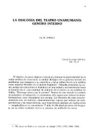 La dialogía del teatro unamuniano: género interno / Iris M. Zavala | Biblioteca Virtual Miguel de Cervantes