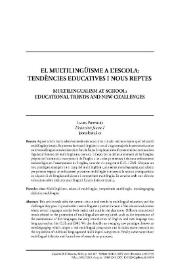El multilingüisme a l’escola: tendències educatives i nous reptes
 / Laura Portolés  | Biblioteca Virtual Miguel de Cervantes