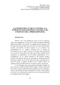 La periferia como centro. La literatura española desde las páginas del BBMP (1939-2018) / Blanca Ripoll Sintes | Biblioteca Virtual Miguel de Cervantes
