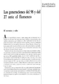 Las generaciones del 98 y del 27 ante el flamenco / José Luis Buendía López | Biblioteca Virtual Miguel de Cervantes