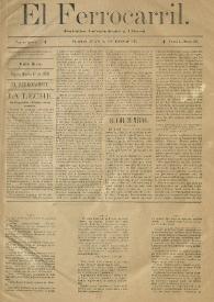 El Ferrocarril : periódico independiente y liberal. Cuarta época, tomo I, núm. 22, 17 de marzo de 1898 | Biblioteca Virtual Miguel de Cervantes