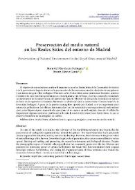 Preservación del medio natural en los Reales Sitios del entorno de Madrid / María del Pilar García Rodríguez, Beatriz Álvarez García | Biblioteca Virtual Miguel de Cervantes