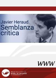 Javier Heraud. Semblanza crítica / Elena Zurrón Rodríguez | Biblioteca Virtual Miguel de Cervantes