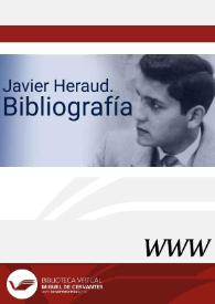 Javier Heraud. Bibliografía / Elena Zurrón Rodríguez | Biblioteca Virtual Miguel de Cervantes