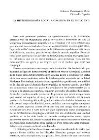 La historiografía local andaluza en el siglo XVII / Antonio Domínguez Ortiz | Biblioteca Virtual Miguel de Cervantes