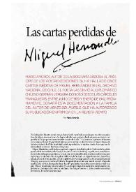 Las cartas perdidas de Miguel Hernández / por Mario Amorós | Biblioteca Virtual Miguel de Cervantes