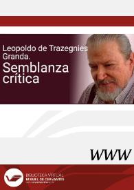 Leopoldo de Trazegnies Granda. Semblanza crítica / Elena Zurrón Rodríguez | Biblioteca Virtual Miguel de Cervantes
