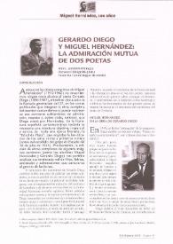 Gerardo Diego y Miguel Hernández: la admiración mutua de dos poetas / Aitor L. Larrabide | Biblioteca Virtual Miguel de Cervantes