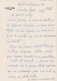 Carta manuscrita de Segura, Enrique a Luis Galve. 1982-02-04 | Biblioteca Virtual Miguel de Cervantes