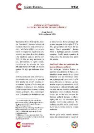 América Latina-Europa: la otra relación transatlántica / Josep Borrell | Biblioteca Virtual Miguel de Cervantes