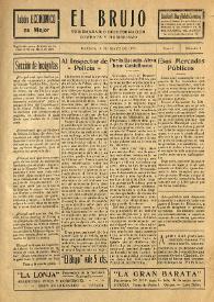El Brujo. Trisemanario de información, combate y humorismo. Núm. 2, 4 de mayo de 1929 | Biblioteca Virtual Miguel de Cervantes