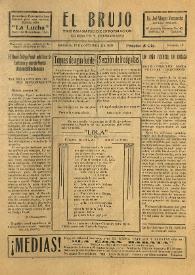 El Brujo. Trisemanario de información, combate y humorismo. Núm. 58, 17 de octubre de 1929 | Biblioteca Virtual Miguel de Cervantes