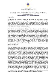 Discurso de Felipe González Márquez en la entrega del Premio Europeo Carlos V. Yuste (Cáceres), 9 de octubre de 2000 / Felipe González | Biblioteca Virtual Miguel de Cervantes