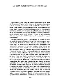 La obra autobiográfica de Rousseau / Santiago González Noriega | Biblioteca Virtual Miguel de Cervantes