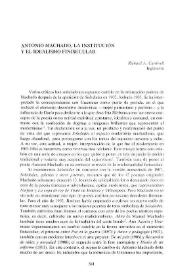 Antonio Machado, la Institución y el idealismo finisecular / Richard A. Cardwell | Biblioteca Virtual Miguel de Cervantes