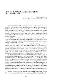 Antonio Machado y la atención al niño en la guerra civil / Jaime García Padrino | Biblioteca Virtual Miguel de Cervantes