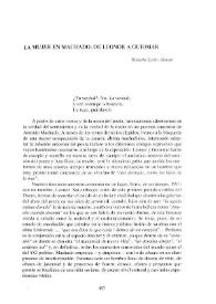 La mujer en Machado: de Leonor a Guiomar / Rosario León Alonso | Biblioteca Virtual Miguel de Cervantes