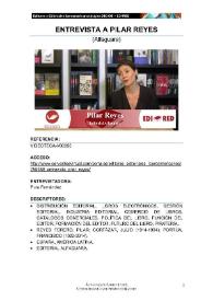 Entrevista a Pilar Reyes (Alfaguara) | Biblioteca Virtual Miguel de Cervantes