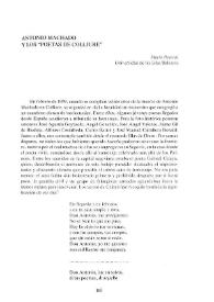 Antonio Machado y los "poetas de Colliure" / María Payeras | Biblioteca Virtual Miguel de Cervantes