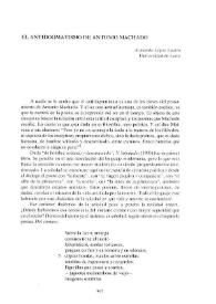 El antidogmatismo de Antonio Machado / Armando López Castro | Biblioteca Virtual Miguel de Cervantes