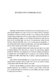 En Baeza con Antonio Machado  / Miguel Pérez Ferrero | Biblioteca Virtual Miguel de Cervantes